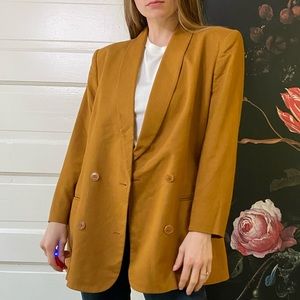 Vintage Linen Burnt Orange Blazer